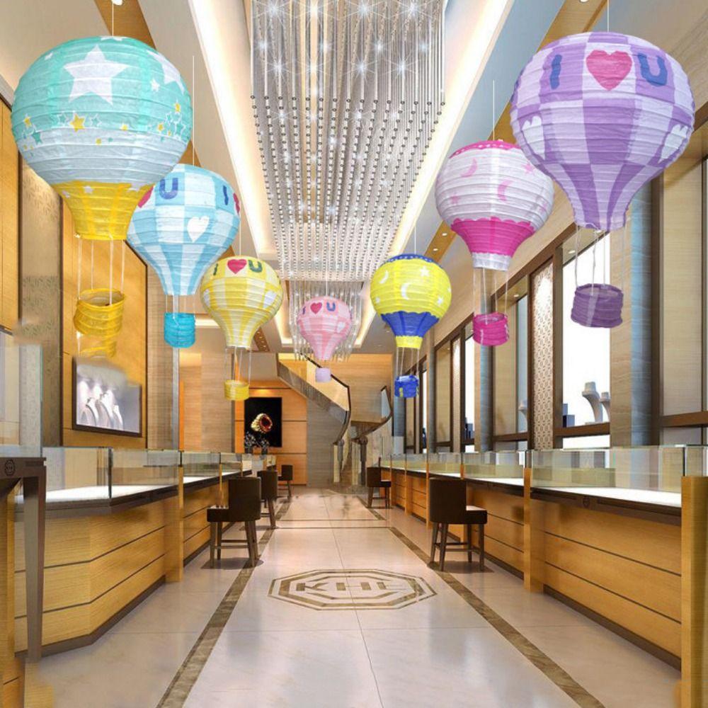 DIY Paper Lantern Handmade Festival Lantern Creative Hot Air Balloon Lantern  for Party