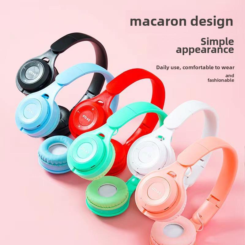 Гарнитура Bluetooth Y08 Heavy Bass Foldable Macaron — беспроводные наушники с креплением на голове