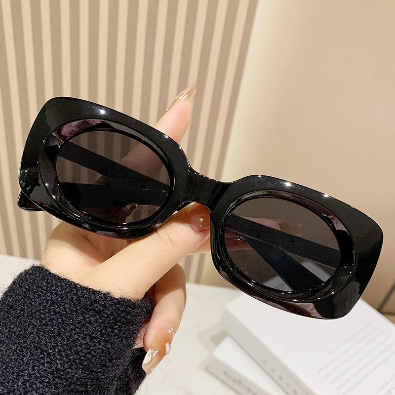 Солнцезащитные очки в овальной оправе для женщин, солнцезащитные очки для уличной стрельбы, ретро-очки против солнца для фотосъемки Tide