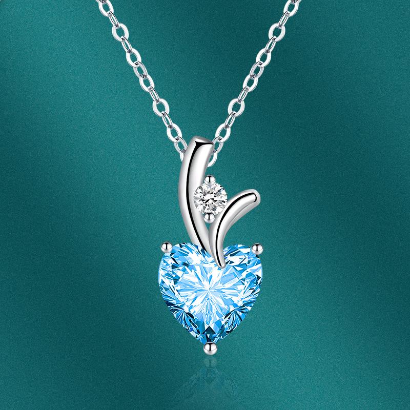 BELLA BOX Heart Pendant Necklace Multiple Colour Fashion Wedding Engagement Jewelry