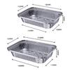 10/20/50pcs Rectangular Air Fryer Aluminum Foil Tray Aluminum Foil Tin Box  For Baking Roasting