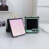 Gradient Leather Colorful Case for Samsung Galaxy Z Flip  4 3 flip G Ring Holder Bracket Shockproof Cover for Samsung ZFlip4