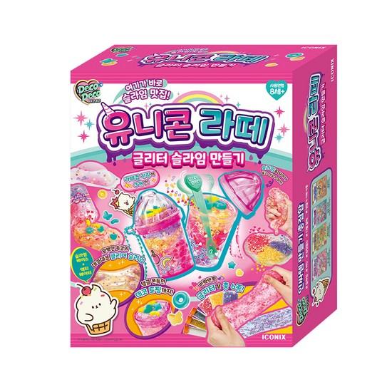 How To Make Deco Deco Unicorn Latte Glitter Slime, a Popular Character In Korea