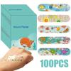 100 шт., симпатичный детский мини-лейкопластырь для девочек, дышащий, водонепроницаемый, гемостатический, медицинский, хорошо растягивающийся