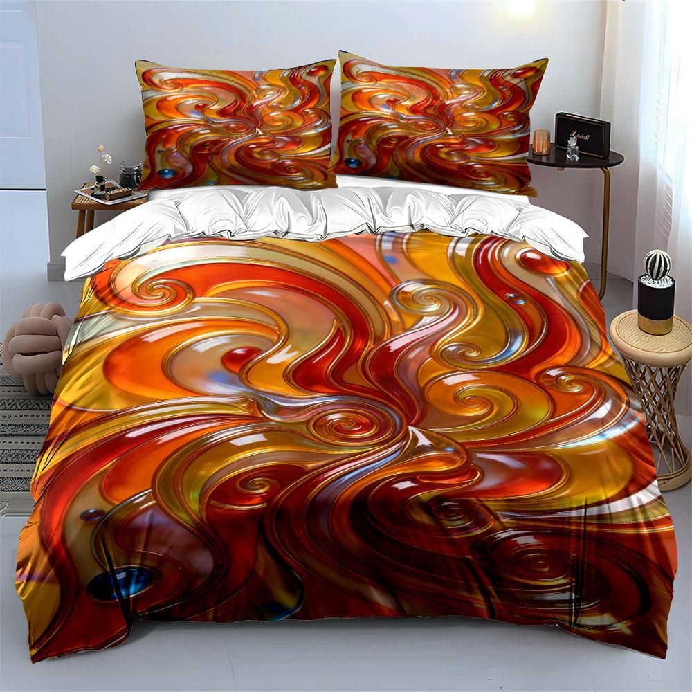 Swirling abstract colorful patterns. Bedding sets Duvet cover sets Duvet covers Pillowcases(1 * Duvet Cover 2 * Pillowcases without duvet insert)
