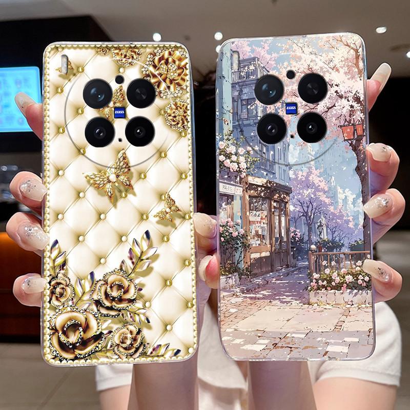 Модный Чехол-Вулкан для Vivo X300 Pro, Прозрачный Мягкий TPU, Защита от Царапин, Чехол для Пары
