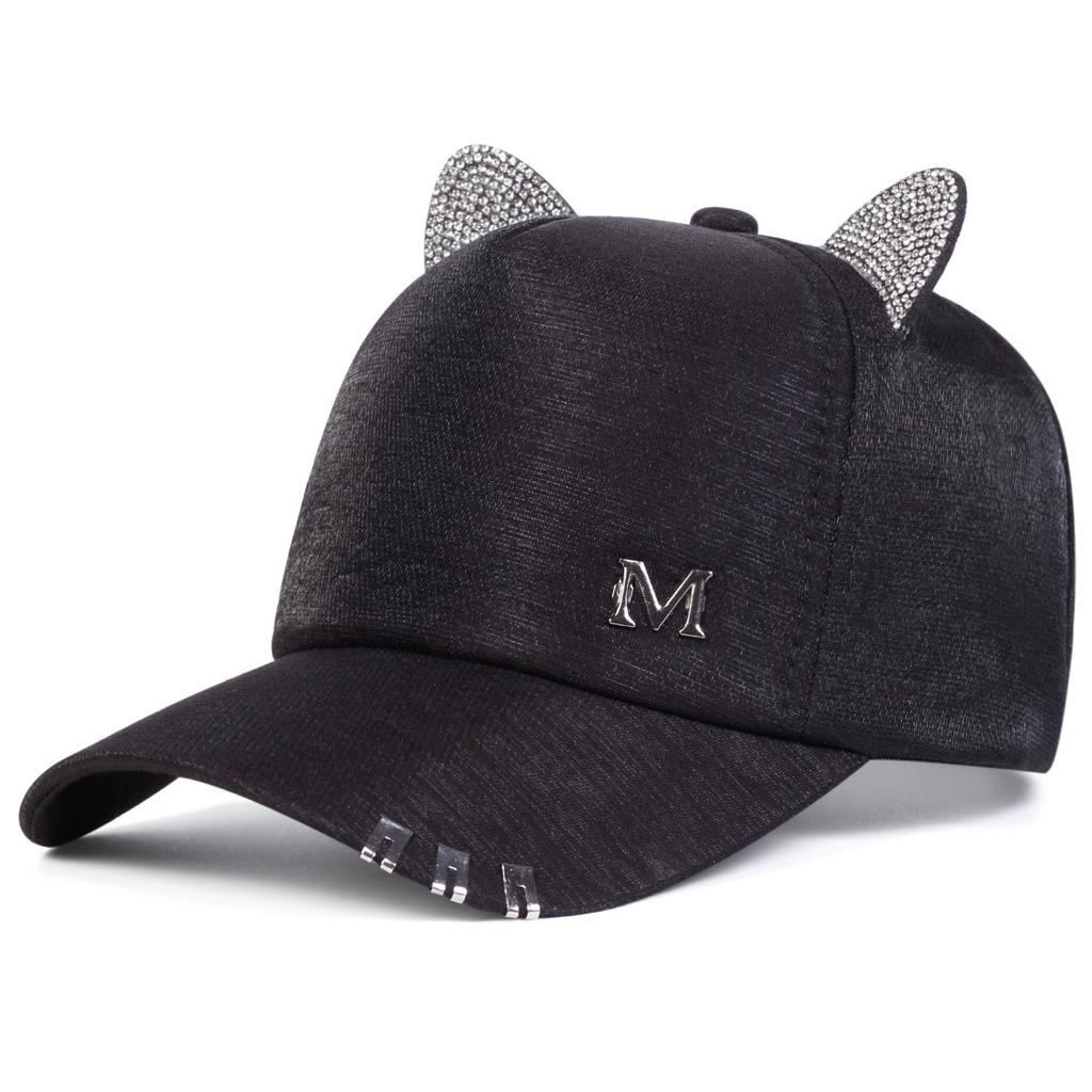 Women Cute Cat Ears Decoration Baseball Cap Outdoor Adjustable Sports Hat Men Hip Hop Caps Designer Hats
