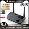 2 In 1 Bluetooth 5.3 Audio Receiver Transmitter 3.5mm Aux Jack RCA Stereo Music Wireless Adapter Dongle for TV Car PC Headphones