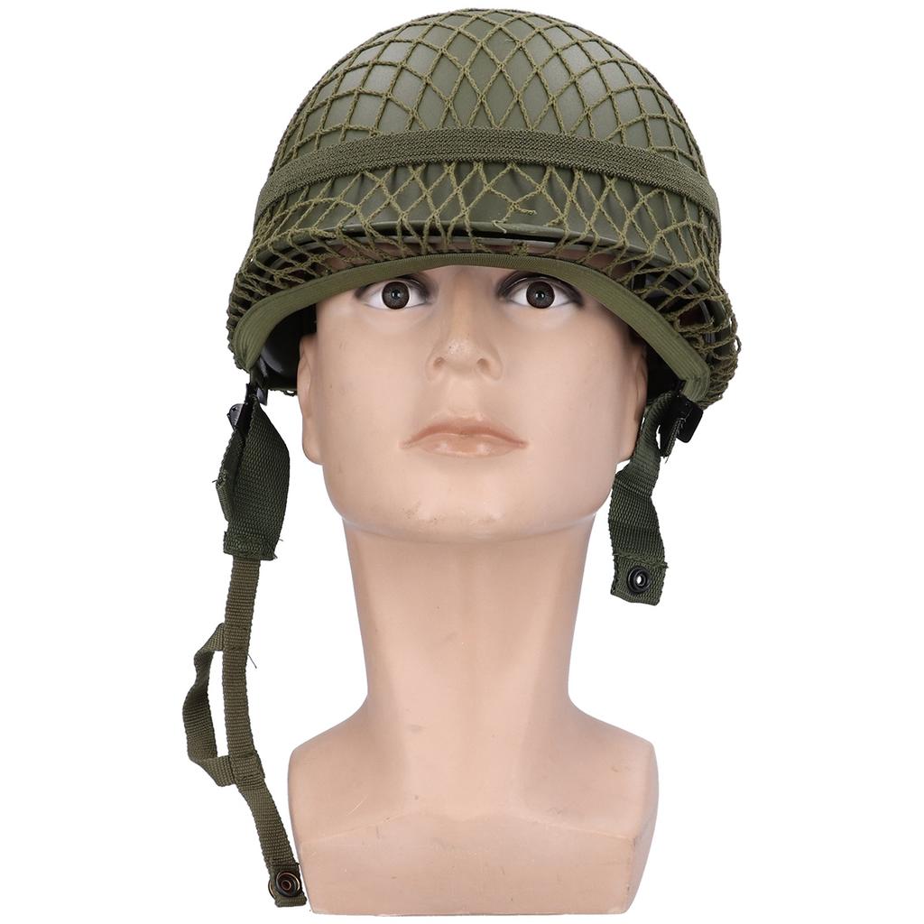 Идеальный шлем армии США M1 Green времен Второй мировой войны, классический шлем времен Второй мировой войны с сеткой и подбородочным ремнем
