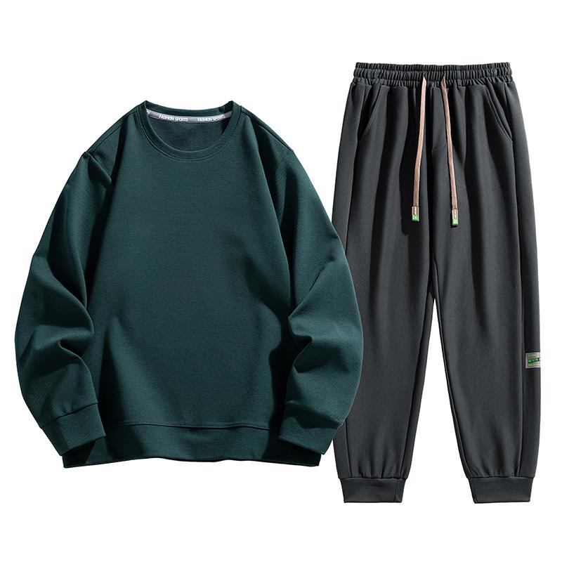 Осенний пуловер с круглым вырезом, повседневный модный свитер, комплект из двух частей, длинный комплект