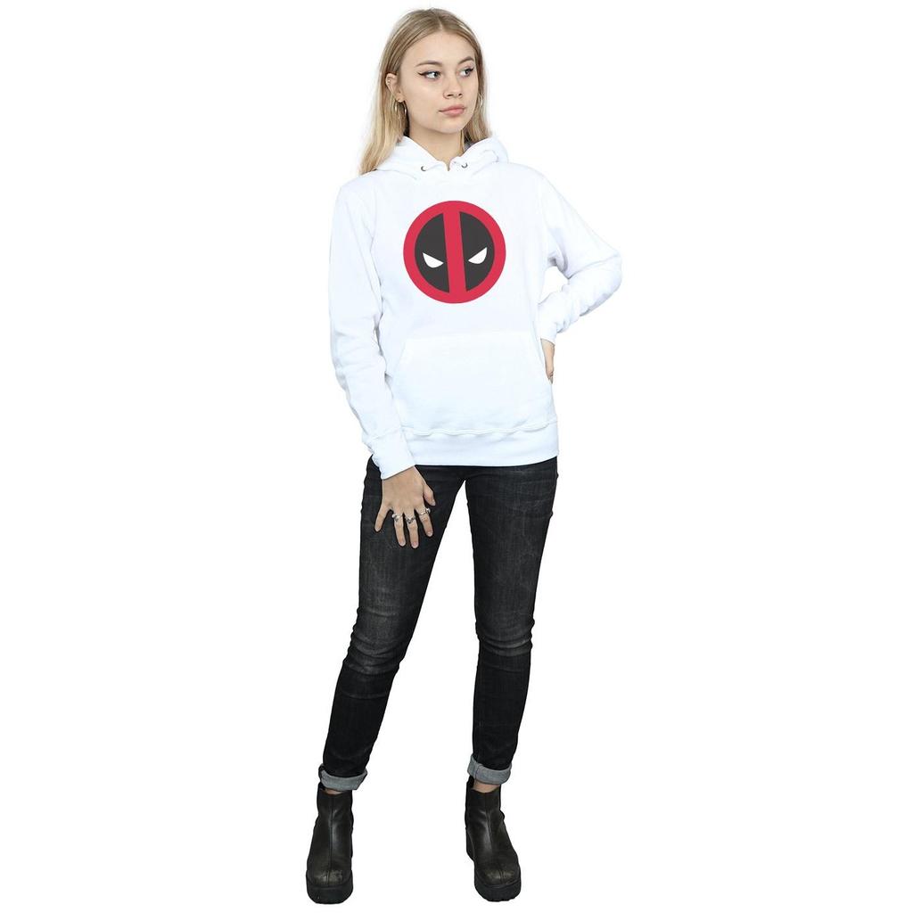 Marvel Womens/Ladies Deadpool Large Clean Logo Hoodie