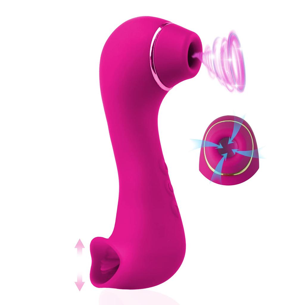 CKSOHOT Vibrator Sucking Clitoris Suction Tongue 10 Levels of Suction 10 Types of Tongue Clitoris Foreplay Sacred Nipple Clit Nipple Made of Soft