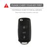 Silicone Flip Key Fob Cover Keychain for VW Golf MK6 Jetta Tiguan Polo Passta (02-08) 3Buttons Folding Remote Key for Skoda