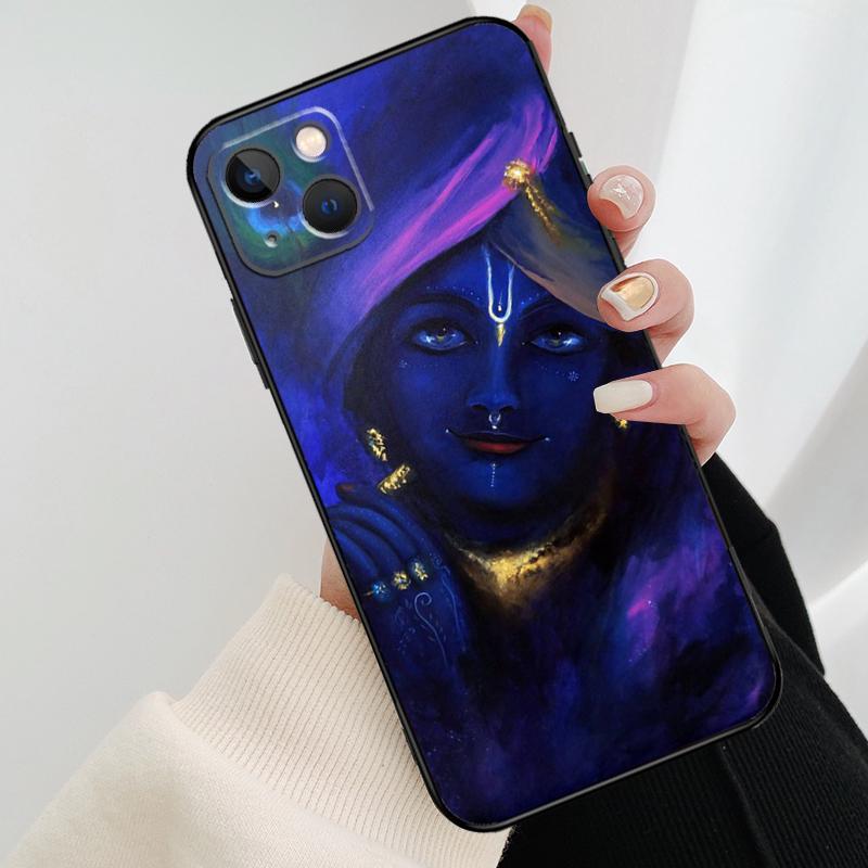 Indian God Lord Krishna Phone Case For iPhone 11 12 13 14 15 16 Pro XS Max Mini Cover For iPhone X XR Plus Back Case