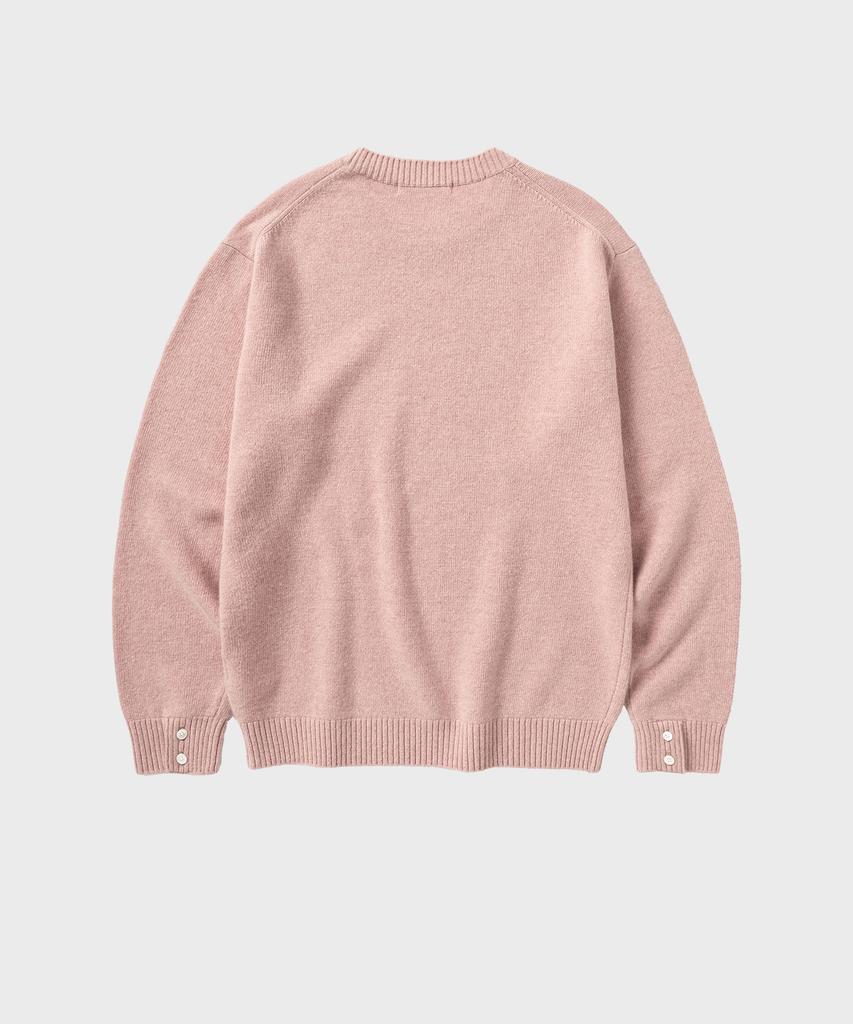 NONBLANK Daily Wool Cashmere Crewneck Knit_Melange Pink