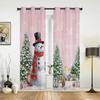 Рождественская снежная сцена Снежинки Гном Розовые шторы на окна Декор для дома Спальня Кухня Гостиная Орнамент Рождественские подарки