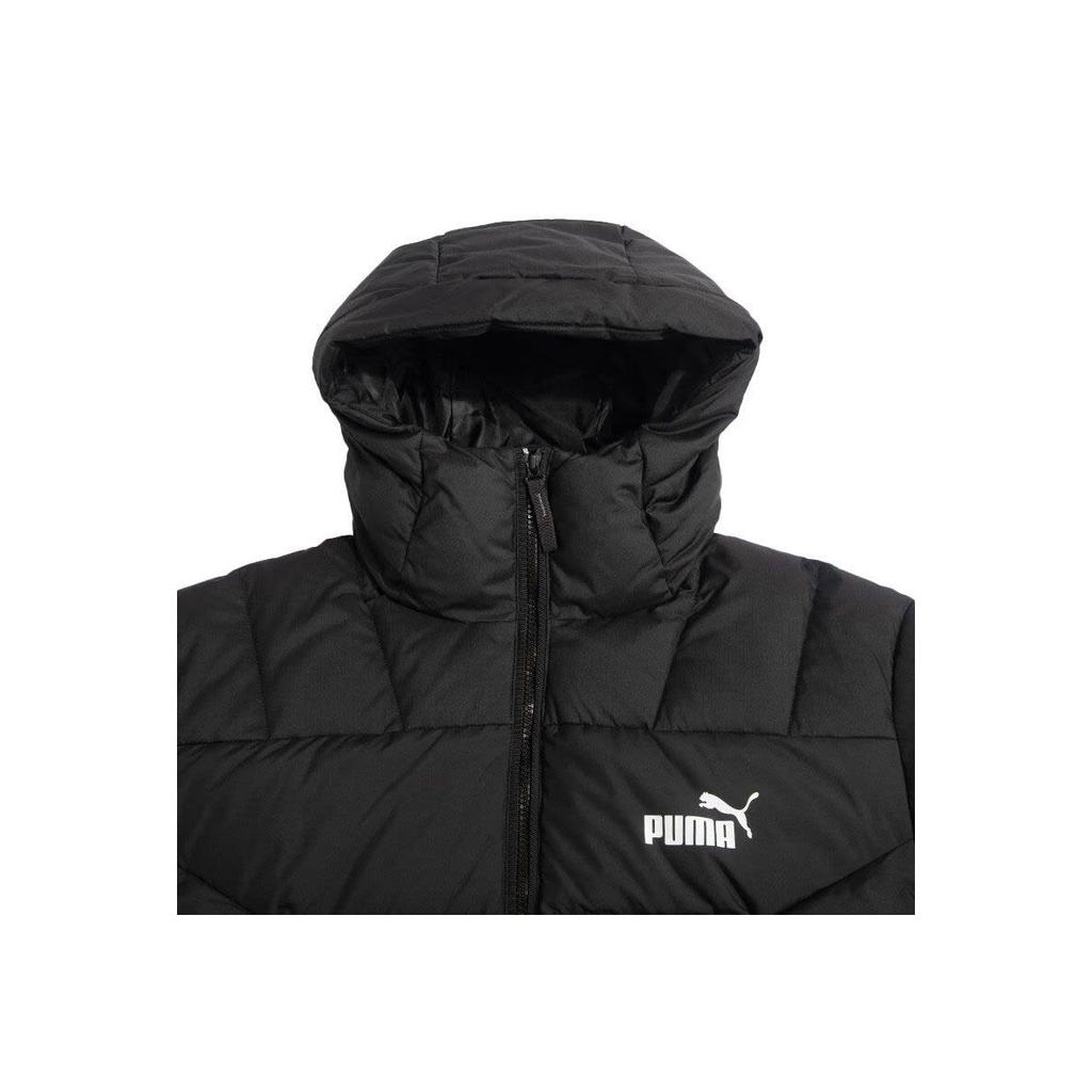 Puma Winterized Series Logo Print Stand Collar Long Thick Down Jacket Men Outerwear Black 672435-01