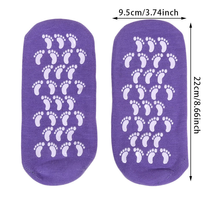 Многоразовые хлопковые марлевые гелевые носки для ухода за ногами для глубокого увлажнения трещин на пятках, для ночного или дневного использования