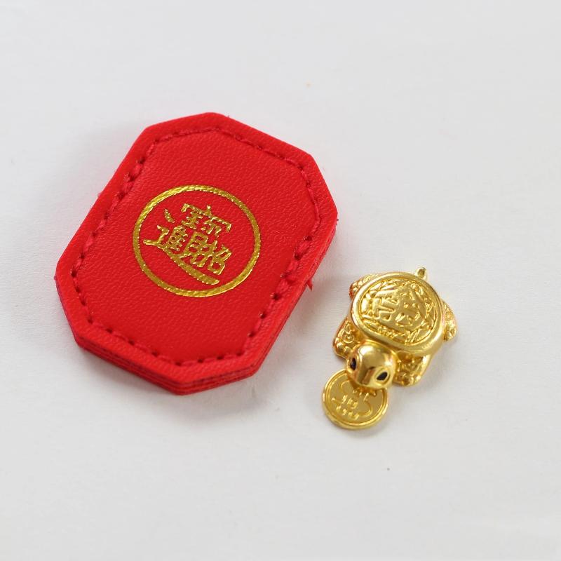 Fengshui Lucky Turtle Wallet Charm Money-biting Turtle Ornaments Decor For Longevity Protection & Financial Stability·