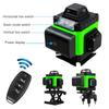 4D 16 Lines Laser Level, Green Laser Line, Self Leveling, Horizontal Lines &360 Degree Vertical Cross with 2xBattery for Outdoor