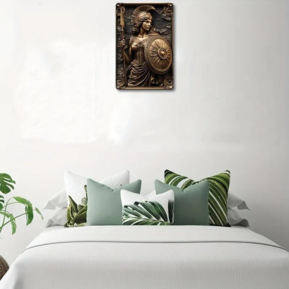 Wall Aluminum Athena Vintage Bronzestyle Hanging Decorative Plaque 79x119 Inch Multipurpose Square Sign For Home Decor
