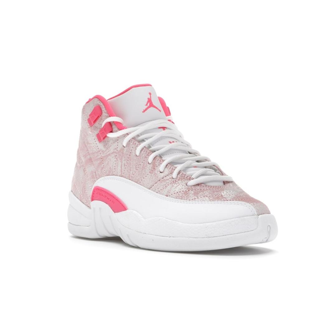 Кроссовки Air Jordan 12 Retro GS Arctic Pink Kids белые Arctic-Punch Hyper-Pink 510815-101
