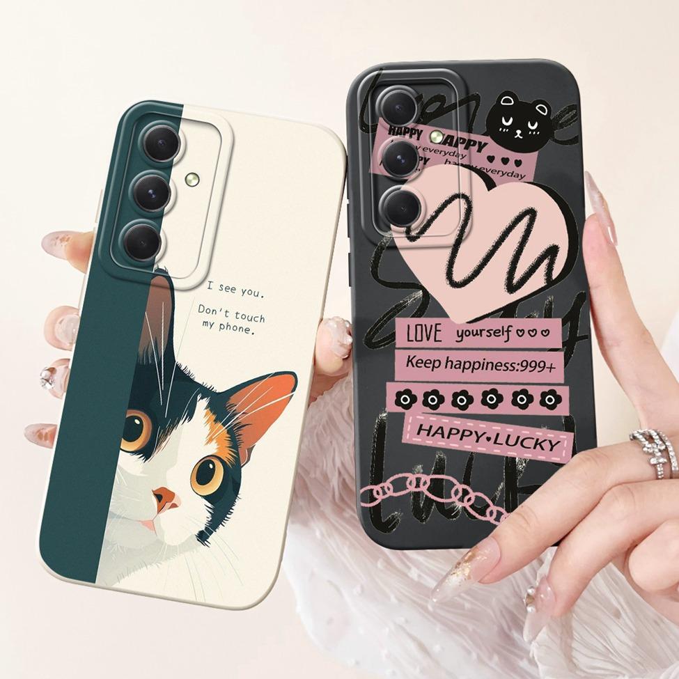 Для Samsung S23 FE S 23 Plus Ultra Чехол Милый Кот Роскошный Забавный Девушка Силиконовый Чехол для Телефона Для Samsung S23 Ultra Funda Coque Capa