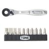 TONE Bit Ratchet Set Bit Insertion Includes 11 Pieces BR10S, & 6.35mm (1/4"),