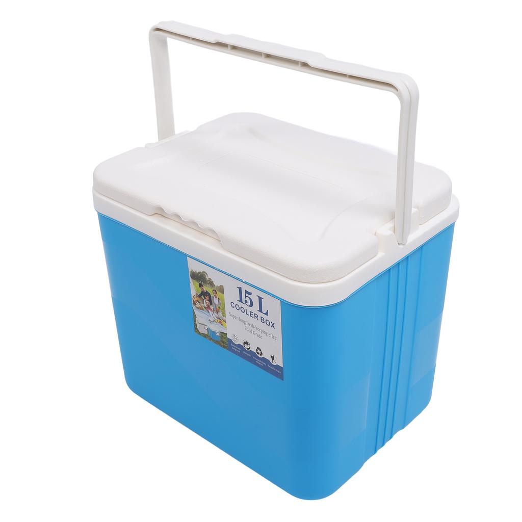 15L Insulated Portable Cooler Professional Lasting Cooling Insulation Hard Cooler Box for Outdoor Picnic Fishing Commercial Stall