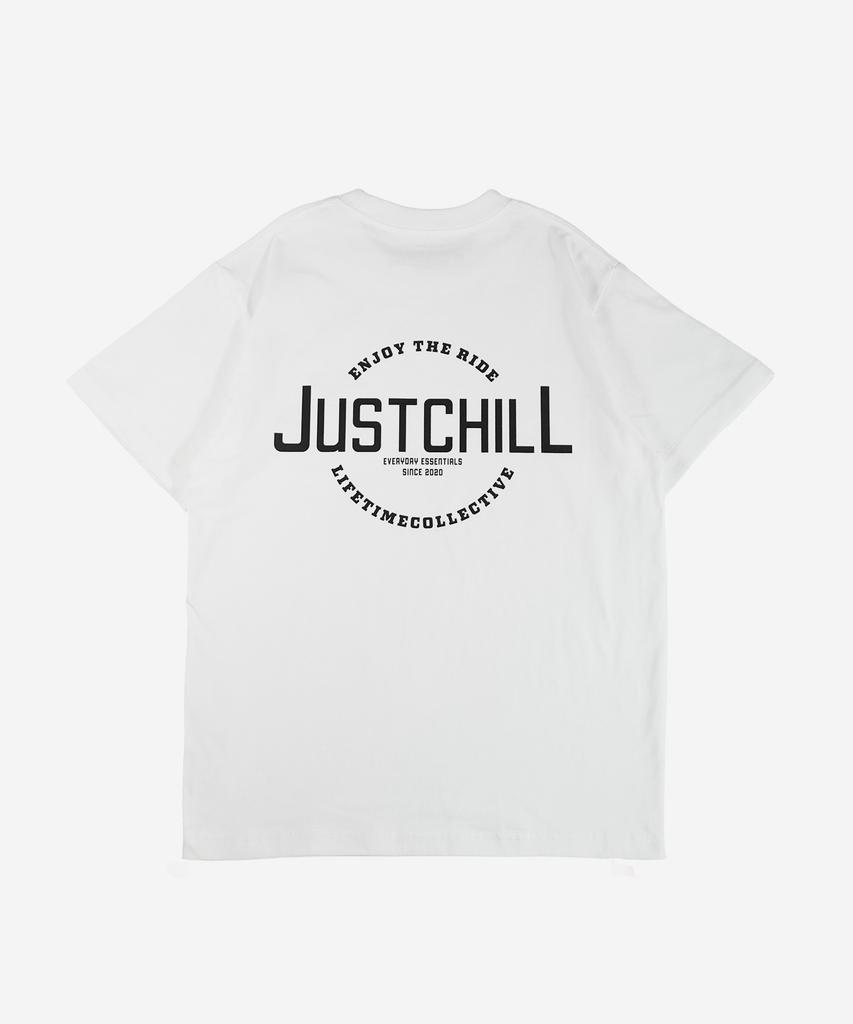 Laipeutaimkollegtibeu Just Chill Футболка с принтом Белый