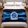 Queens Park Rangers Printed Flannel Blanket Custom Name Text Soft Warm Throw For Bedroom Holiday Gift