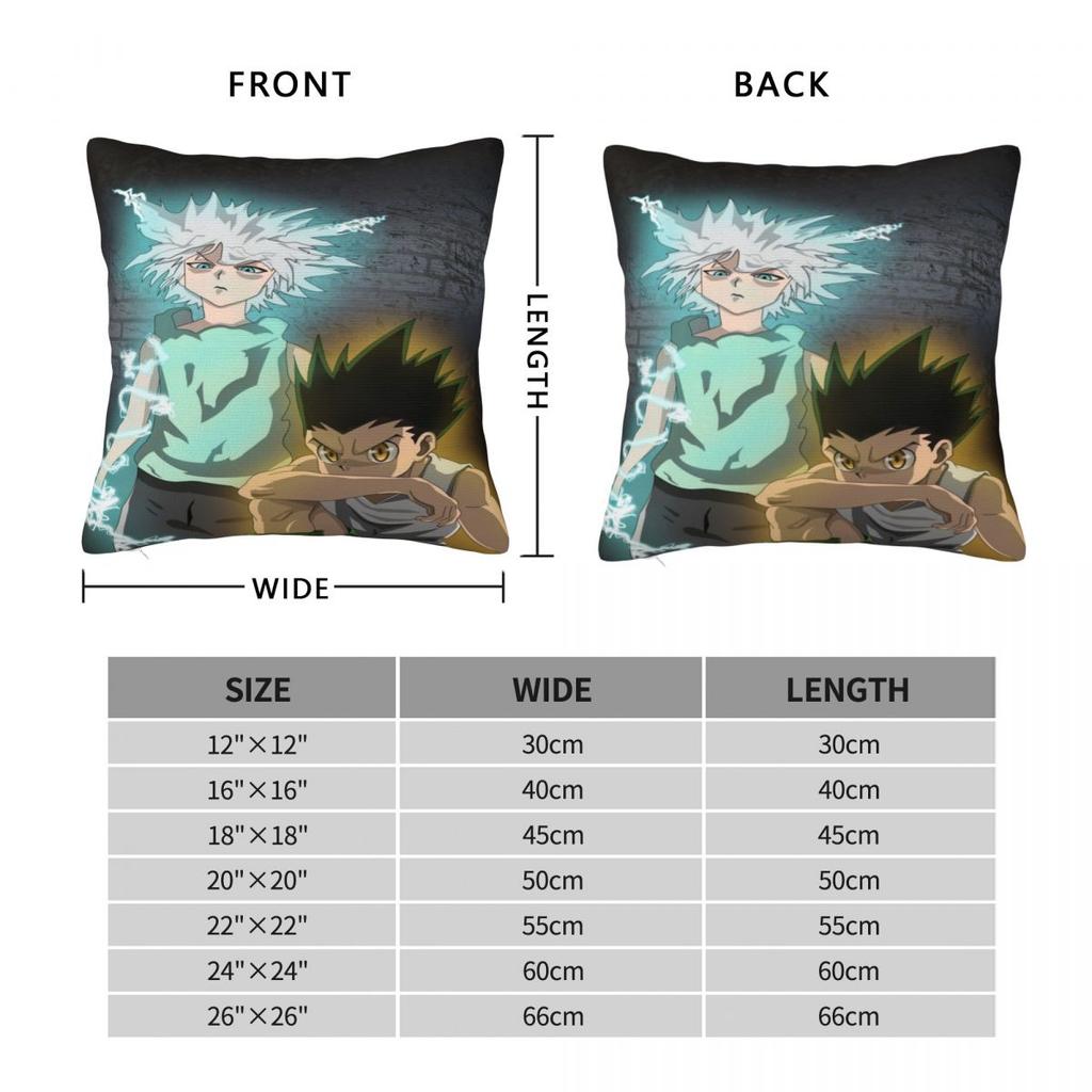 Home Decoration Hxh Gon And Killua Hunter Pillowcase Merch Pillow Cover Square Multi Size