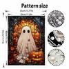Halloween pearl painting art full pearl handmade diy ghost and pumpkin home decorations