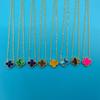 13mm Light Luxury Pendant Four-Leaf Clover Titanium Steel Simple Fashion Trend Collar Jewelry