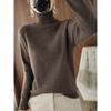 Fashion Basic Autumn Winter  Merino Wool Sweater Mock Neck Cashmere Pullover  Solid Color Soft Long Sleeve Clothing Tops