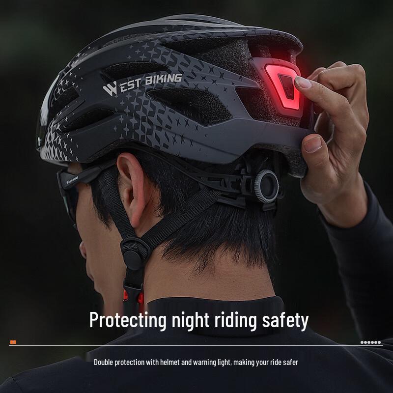 Велошлем WestBiking со встроенными магнитными очками