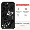 Черно-белая бабочка с бриллиантовым песком Чехол с пазами для iPhone 15/16/17