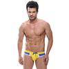 1Pc Color Blocked Sexy Men's Summer Dressing Digital Printing Comfortable Fabric Beach Swimsuit Lace Swimming Trunks