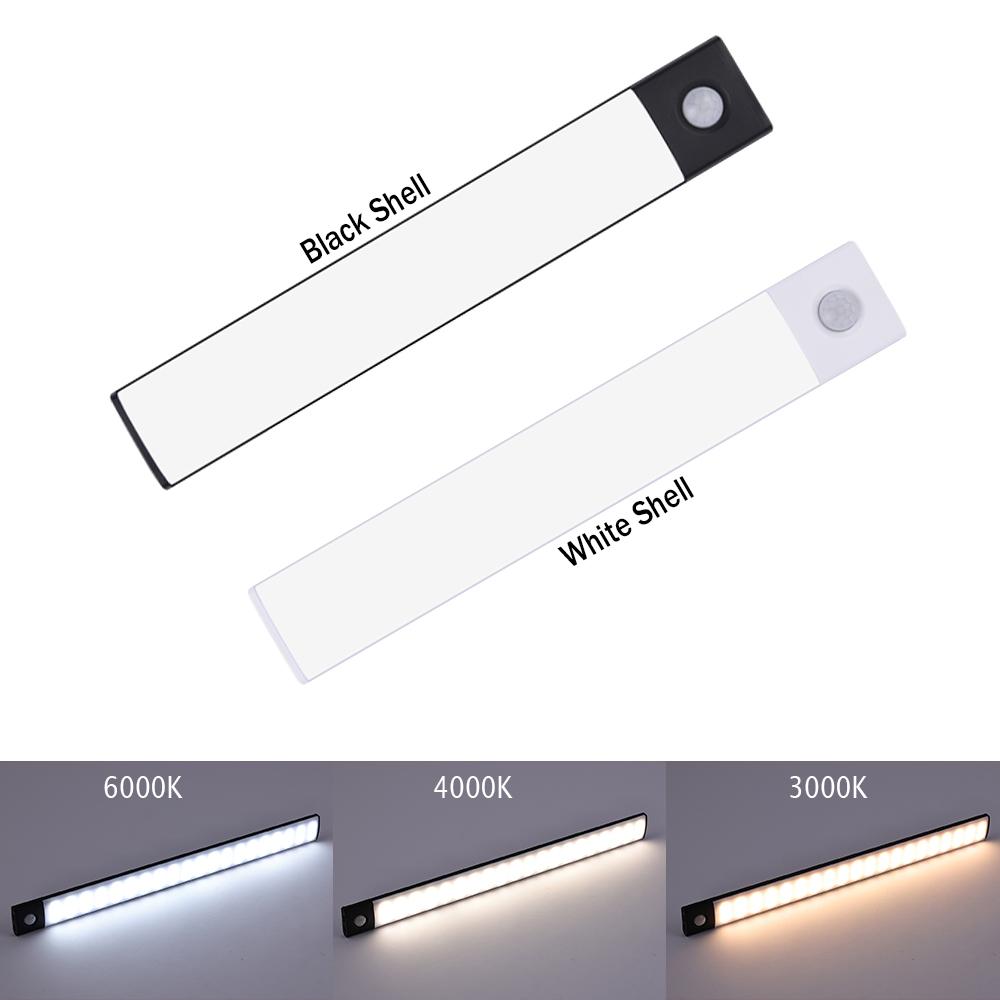 Ultra Thin LED Motion Sensor Cabinet Light USB Rechargeable 3 Magnetic Night Lamp for Kitchen Wardrobe