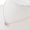 ESTELLE Ожерелье с аквамарином, камнем марта, из розового золота 18 карат [Веб-эксклюзив] (0351-9585-0017-0000)