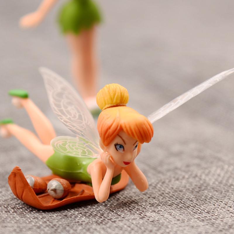 6 шт./комплект Аниме Тинкербелл Сказки Девочки Тинкер Белл ПВХ Фигурки Действия Игрушки