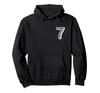 Number Seven #7 Sports Team Uniform, Birthday, Anniversary, Hoodie