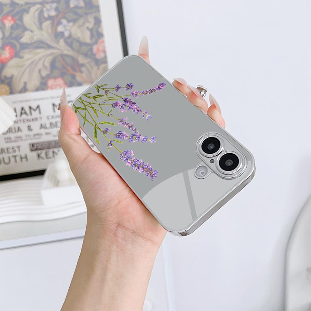 Чехол для телефона N180 Little Fresh Flower Butterfly для iPhone 16 15 Pro Max Samsung S24 S23 A54 A35 Redmi Note 13 12 Pro с покрытием из закаленного стекла