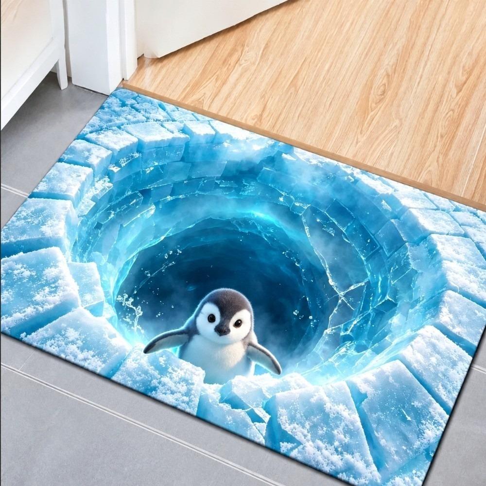 Lifelike Optical Illusion Doormat Non-slip Bedroom Door Rug Practical Bathroom Carpet Home Decor