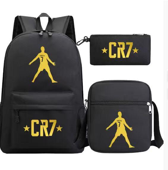 Youth Fashion Backpack Shoulder Bag Pencil Case Children'S Student School Bag 3-Piece Set