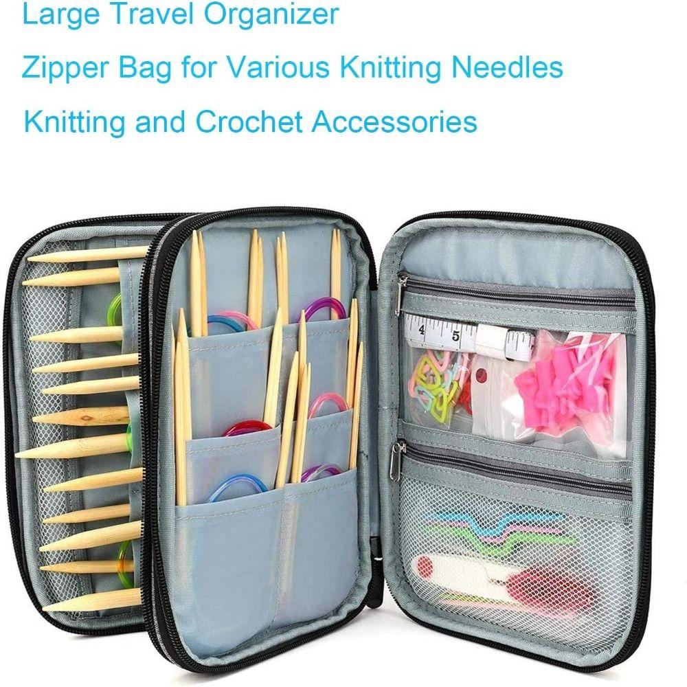 Чехол для вязальных спиц из ткани Оксфорд, красочный держатель для швейных игл, аксессуары для вязания