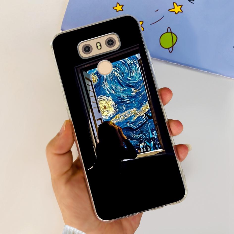 Чехол для LG G6 Plus LGM-G600K Чехлы для телефонов Популярный Цветок Мягкий Силикон Прозрачный Защитный Корпус Для LG G6 G 6 LG6 LGG6+ Задняя Крышка