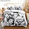 Постельное белье 3D Hunter X Hunter Японское аниме Двуспальное Queen King Пододеяльник Наволочки Полиэстер Для мальчиков
