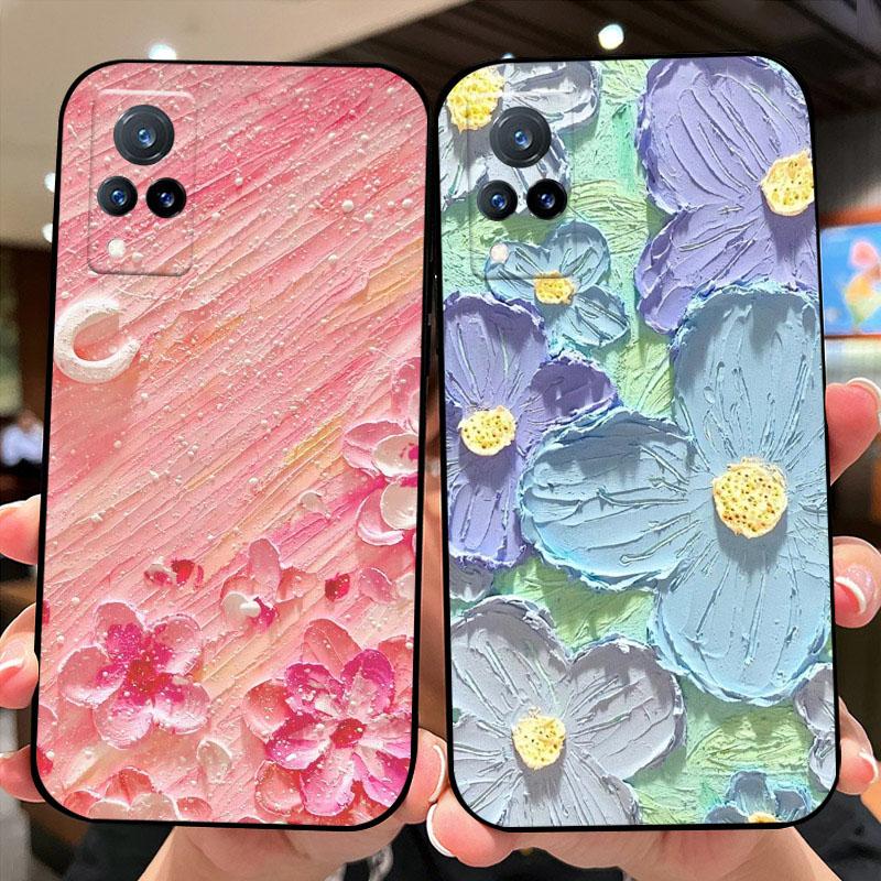 Чехол для Vivo V21 4G 5G V21s V2066 V2050 Мультяшное Животное Мягкий Силиконовый TPU Чехол для Телефона Для V21e V2061 V2055 Ударопрочный Бампер