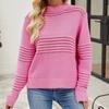 IHUASU Autumn and Winter Pullover Sweater Pit Stripe Women's Knitwear Fashion Sweater